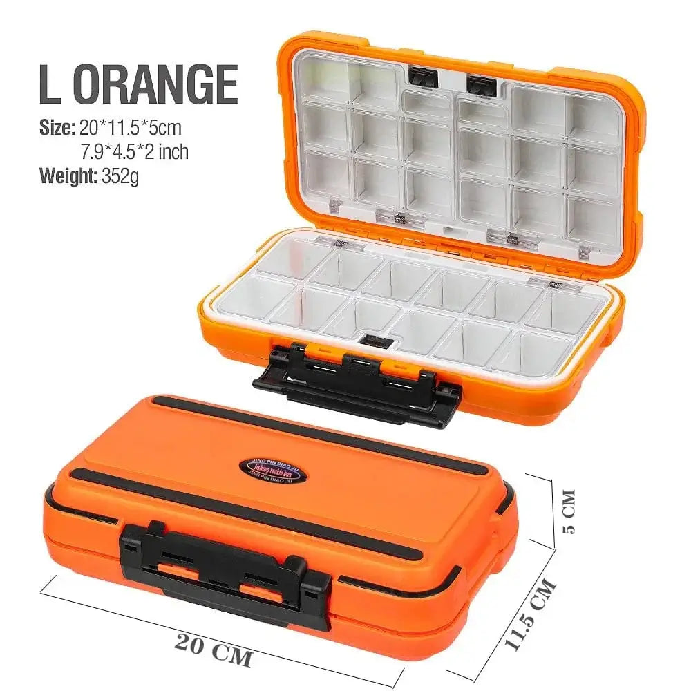 China China orange-L Large Capacity 24/28 Grid Fishing Gear Accessories Waterproof sub-Box Fishing Hook Supplies Tool Storage Box Fishing Tackle Box