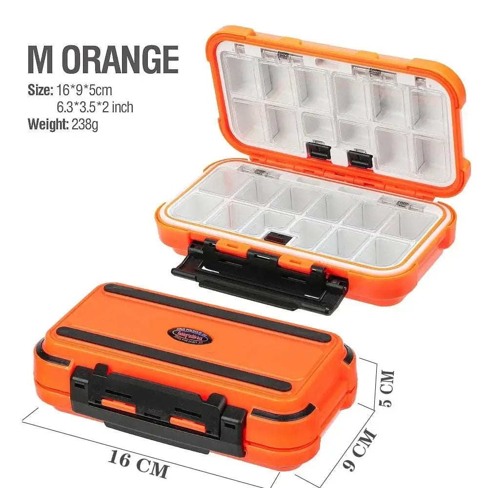China China orange-M Large Capacity 24/28 Grid Fishing Gear Accessories Waterproof sub-Box Fishing Hook Supplies Tool Storage Box Fishing Tackle Box