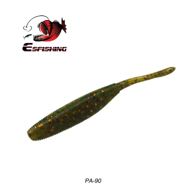 China China PA90 / 100mm 8pcs KESFISHING Artificial Silicone Soft Baits Drive Shad 4" Bass Pike Shrimp Scented Salts Pesca Fishing Lures Tackle