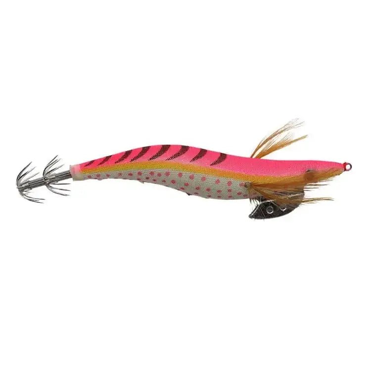 China China Pink / 4.0 (15cm) ZYZ  Squid Bait 2.5# 3.0# 3.5# 4.0# Luminous Octopus Hook Wood Shrimp Lures Simulation Sea Fishing Lure  Jigs Tackle