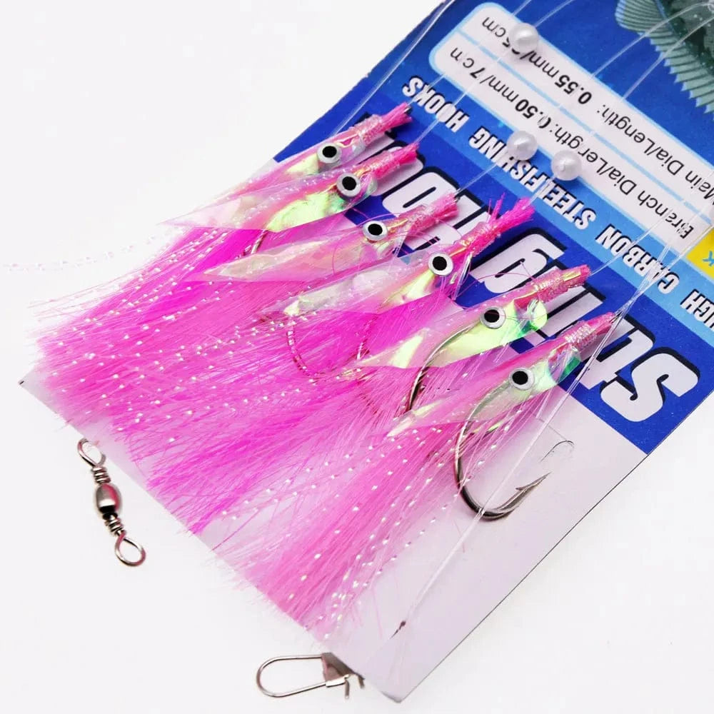 China China pink JYJ 10packs artificial fish skin sabiki lure carp fishing baits rainbow color fish skin sabiki fake bait for Spanish mackerel