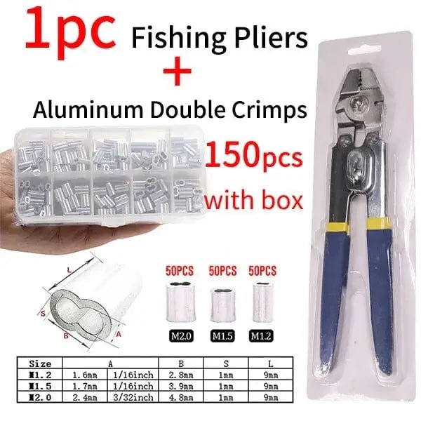 China China Pliers and Crimps 1 Saltwater Fishing Stainless Steel Multifunctional Fishing Pliers Steel Wire Cutter Hook Tying Tool With Crimps Tube Free Box