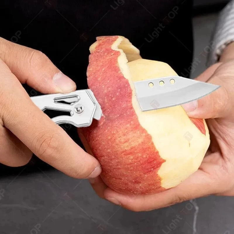 China China Pocket Folding Fruit Knife Set Stainless Steel Kitchen Paring Knife with Keychain Knife Non-slip Handle for Kitchen Accessories