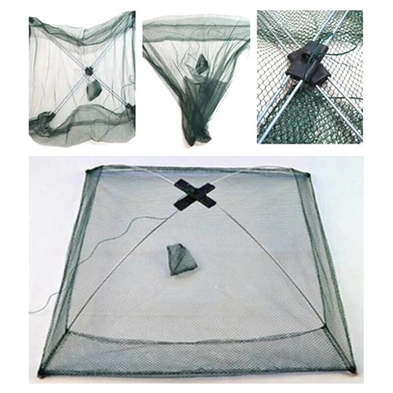 China China Portable 60/80/100cm Fishing Net Foldable Large Landing Fish Mesh Outdoor Large Capacity Fishing Net For Shrimps Carps Crucians