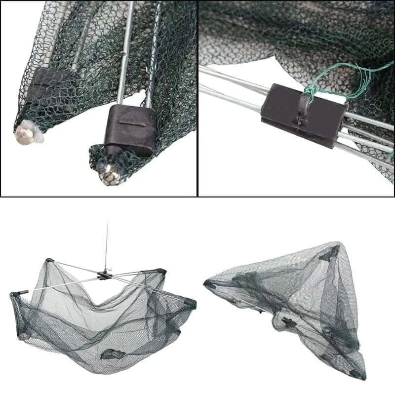 China China Portable 60/80/100cm Fishing Net Foldable Large Landing Fish Mesh Outdoor Large Capacity Fishing Net For Shrimps Carps Crucians