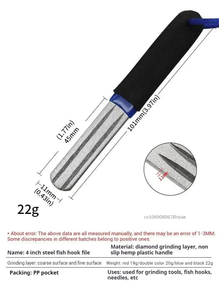 China China Portable Diamond Stone Fish Hook Diamond Sharpener Knife Sharpen Tools Hook Whetstone Keychain for Outdoor Fishing Accessories