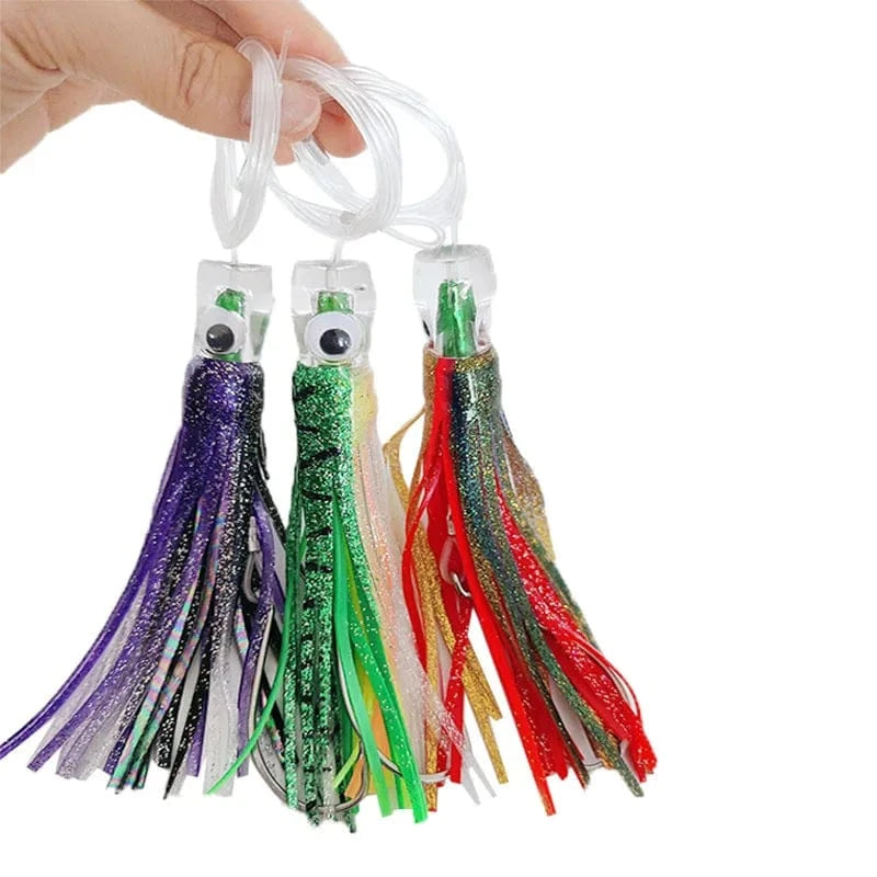 China China PROBEROS Trolling Skirt Lure 16cm 47g Fishing Lures for Deep Sea Big Game Marlin Tuna Rigged Bionic Squid Bait Octopus Soft Lure