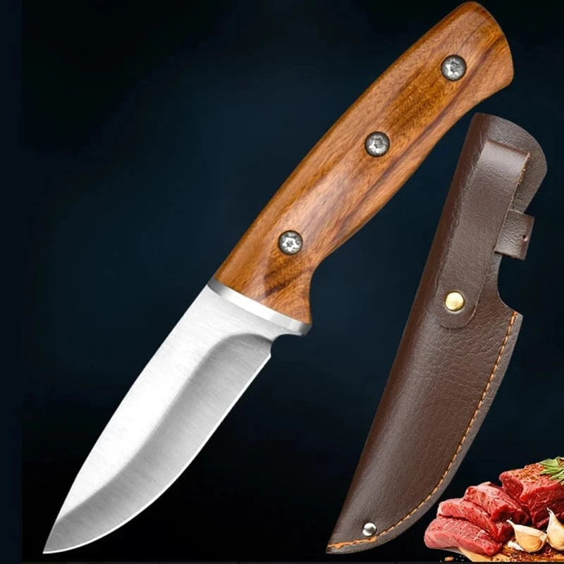 China China Professional Kitchen Knives Fruit Knife Stainless Steel Pocket Boning Knife Butcher Vegetable Slicing Meat Cleaver with Sheath