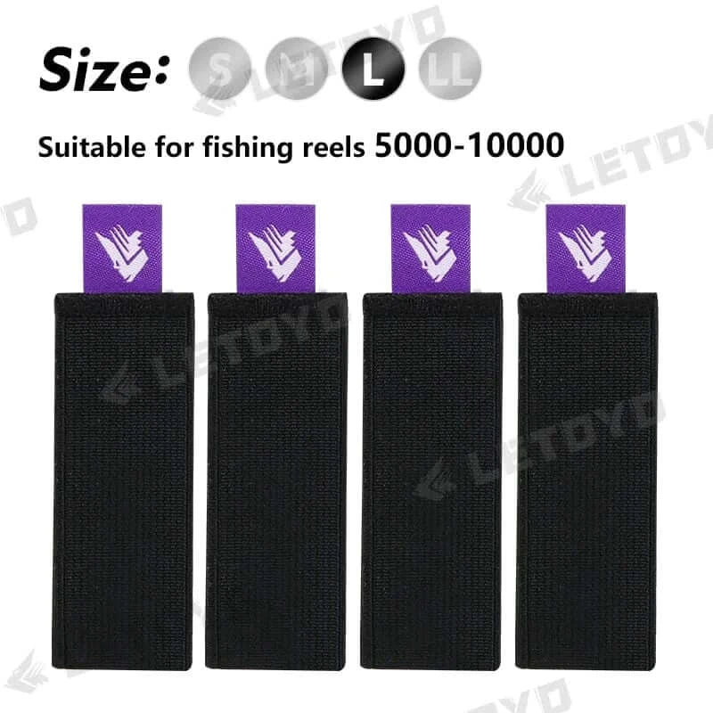 China China PURPLE L LETOYO 4pcs flexible Spinning reel spool  belt with handle Durable fishing Reel  spool Cover fishing Accessories fishing  tool