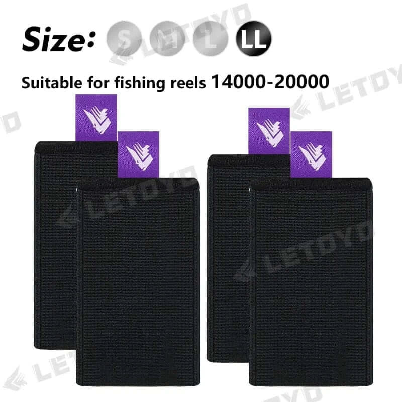 China China PURPLE LL LETOYO 4pcs flexible Spinning reel spool  belt with handle Durable fishing Reel  spool Cover fishing Accessories fishing  tool