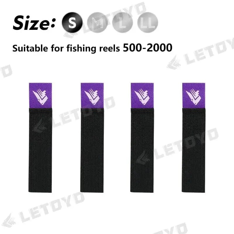 China China PURPLE S LETOYO 4pcs flexible Spinning reel spool  belt with handle Durable fishing Reel  spool Cover fishing Accessories fishing  tool