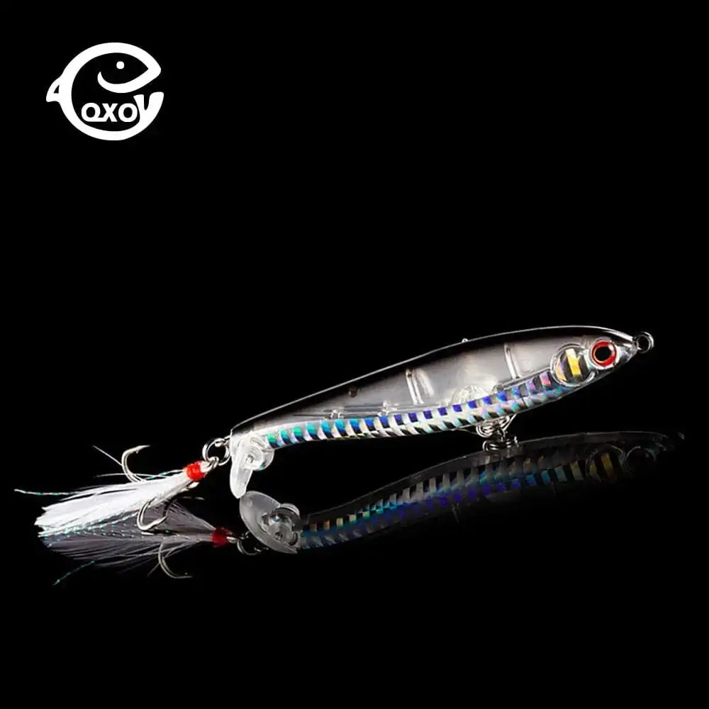 China China QXO Fishing Lure Jig 12cm 9g Silicone Bait Metal Wobbler Winter Fishing Lures Hard Lure Goods For Fishing Jigging Sea Minnow