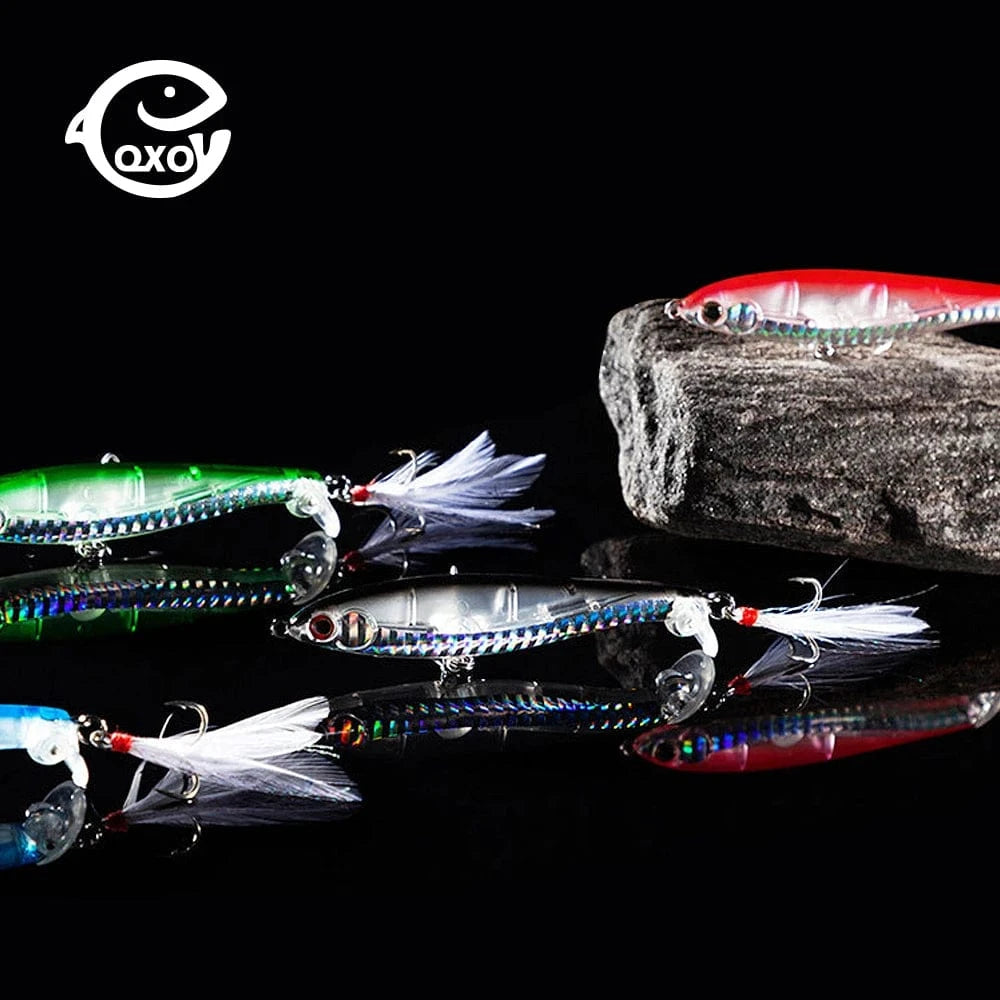 China China QXO Fishing Lure Jig 12cm 9g Silicone Bait Metal Wobbler Winter Fishing Lures Hard Lure Goods For Fishing Jigging Sea Minnow
