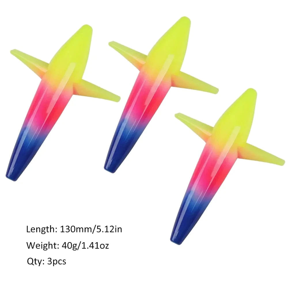 China China Rainbow / 130mm 40g 3pcs 3pcs Bird Shaped Teaser 5" 40g Fishing Lure Floating PP Plastic Big Game Tuna Pesca Tolling Fishing Lure