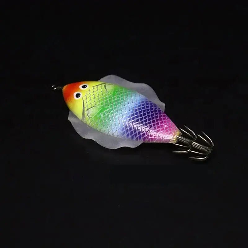 China China ranbow / 1pcs-11cm-14g AS Hard Bait Glow Shrimp Hook Life like fish Crowns 14g/11cm Squid Jigs Sea Fishing Lure Set Artificial Cuttlefish Octopus