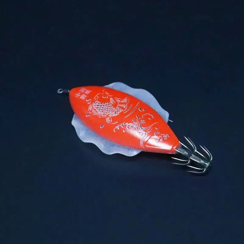 China China red / 1pcs-11cm-14g AS Hard Bait Glow Shrimp Hook Life like fish Crowns 14g/11cm Squid Jigs Sea Fishing Lure Set Artificial Cuttlefish Octopus