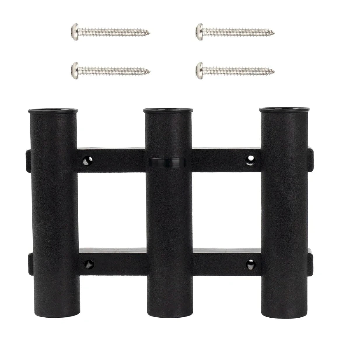 China China Red 3 Tubes Link Plastic Fishing Rod Racks Holder Socket for Boat Marine Fishing Box Kayak Boat Yacht