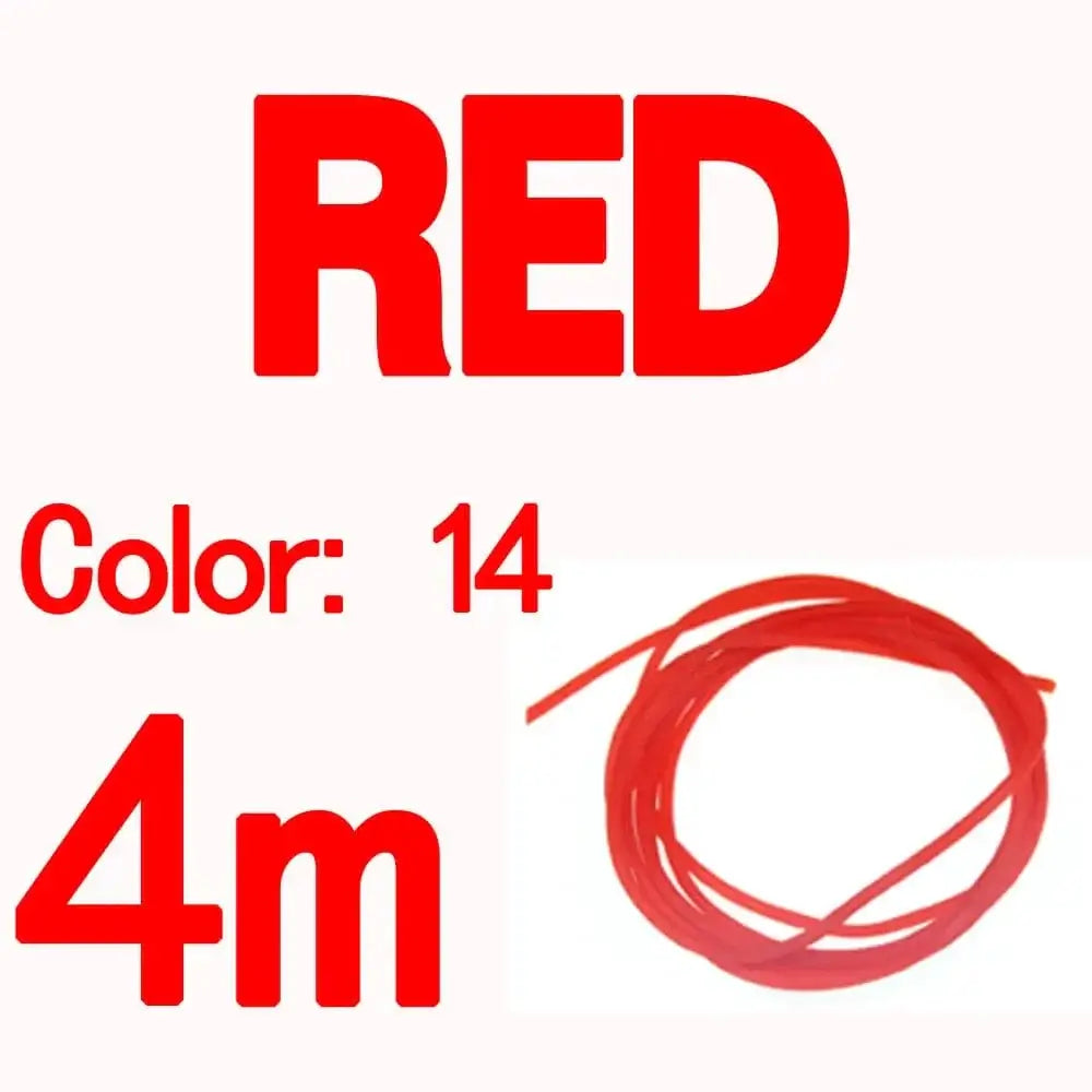 China China Red 4m Bimoo 4m/pack 2mm Soft Elastic Thin Film Silicone Tube for Nymph Worm Skin Fishing Rig Sleeve Sabiki Making Fly Tying Material