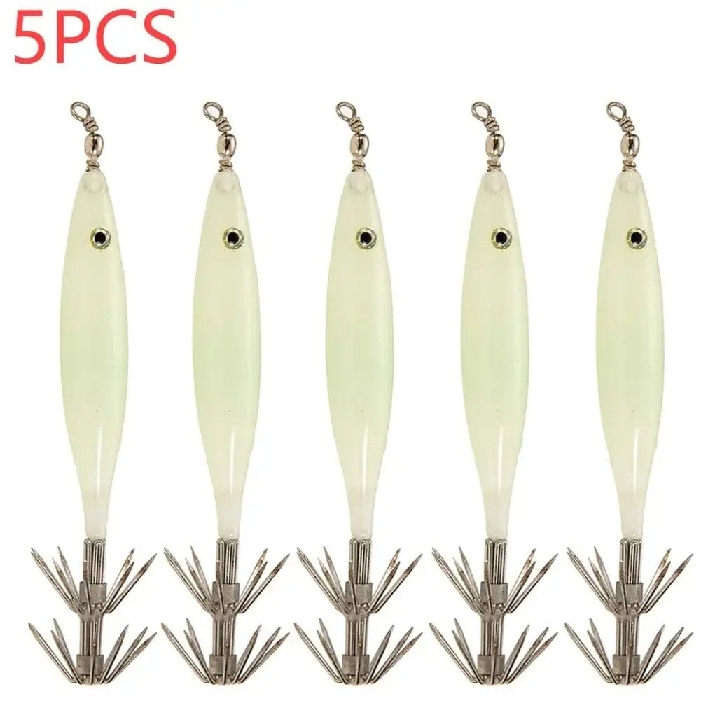 China China Red 5/10pcs 8cm 4g Luminous Cuttlefish Squid Jig Hook Fishing Lures Octopus Glow Jig Artificial Bait Hard Turlutte Lure Shrimp Bait