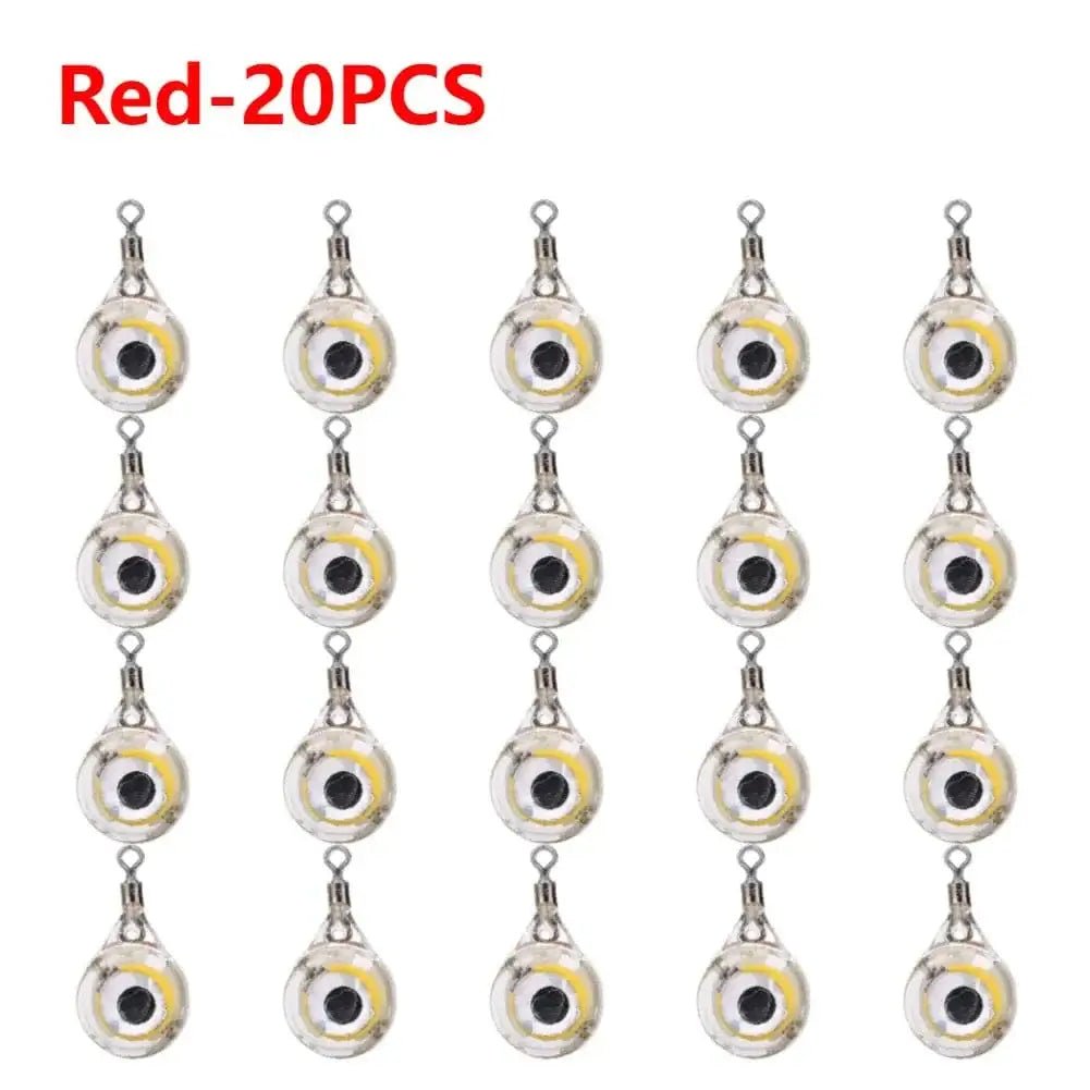 China China Red 5-20PCS Mini Fishing Lure Light LED Deep Drop Underwater Eye Shape Fishing Squid Fishing Bait Luminous Lure for Attracting Fish