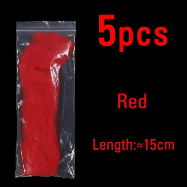 China China Red 5PCS ICERIO Fly Fishing Multiple Color Egg Yarn Glow Bug Yarn Fiber Baitfish Lure Parachute Fly Tying Material