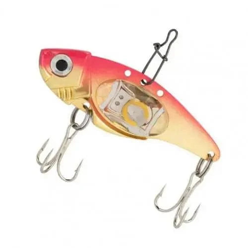 China China Red 8cm Metal Electronic Vibration Fake Bait Faux Lure Fish Hooks with LED Light Wobbler Artificial Plastic Hard Bait Fishing Tackle