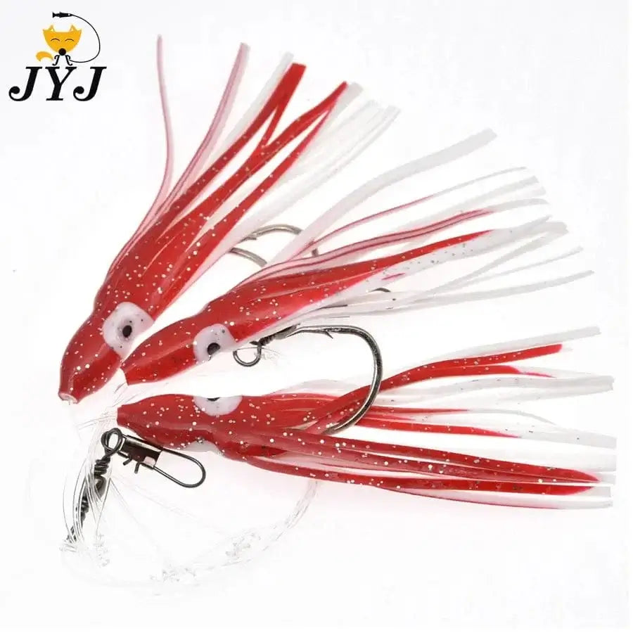 China China red Artificial 6 bags srtificial octopus sabiki rigs bait , fishing snapper rigs , Sea Grouper pink sailfish lure bottom bait