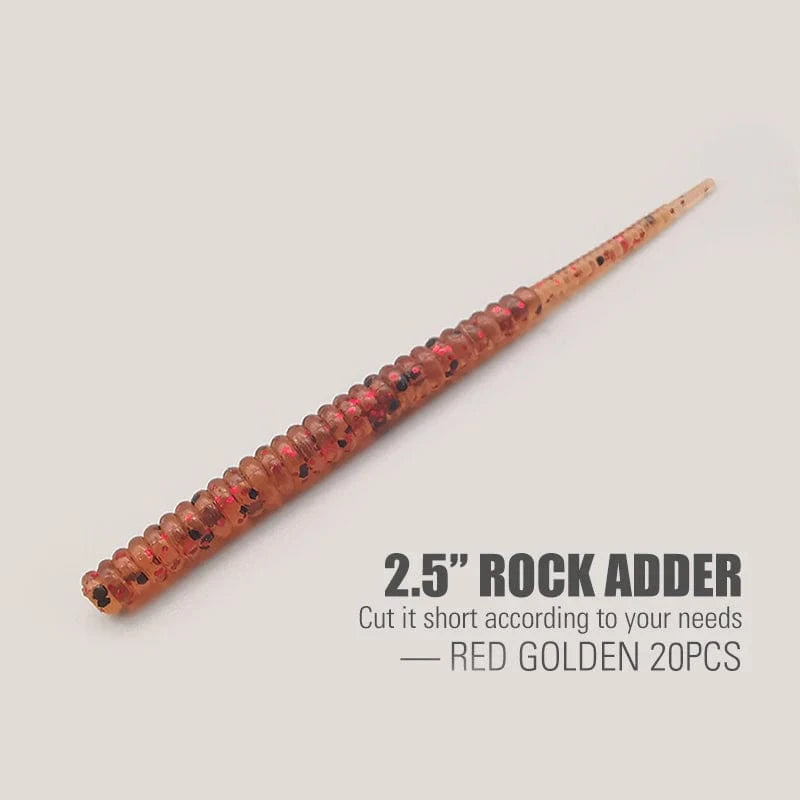 China China Red Golden 20pcs EA / CHINA LUREHOLIC 0-2.5” Free Cut Aji Fishing ROCK ADDER Fineese Lure Fishing Soft Lure Needle Tail Mini