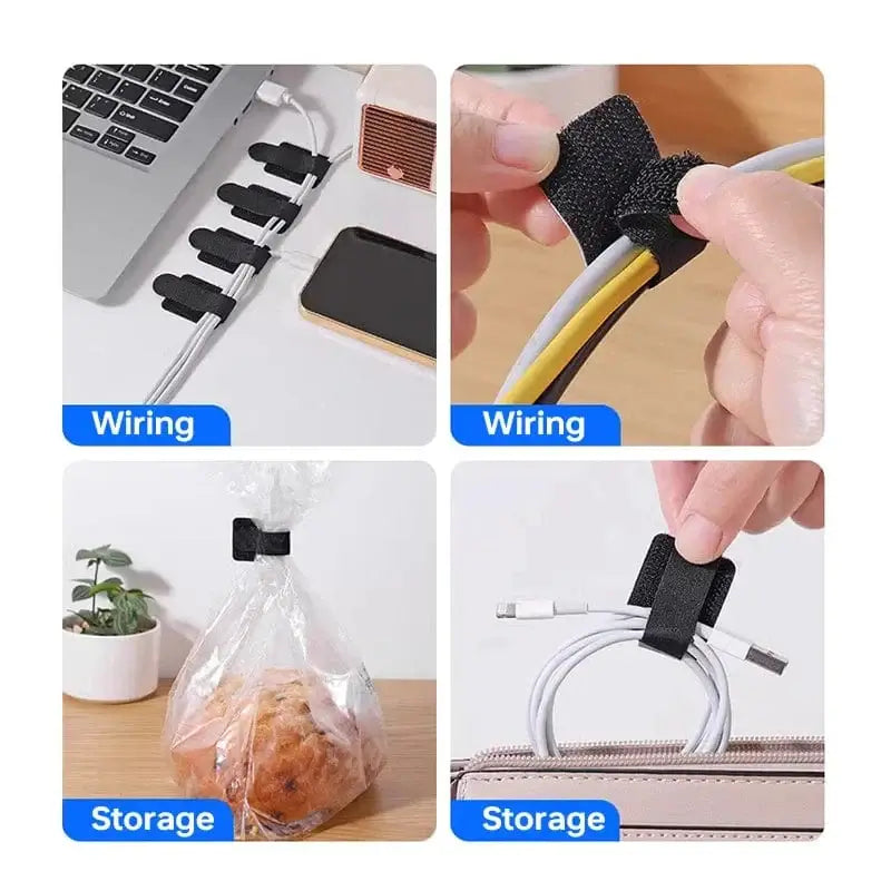 China China Reusable Cable Ties Fastening Wire Organizer Cord Rope Holder Self Adhesive Adjustable Cord Organizer Straps Desk Management