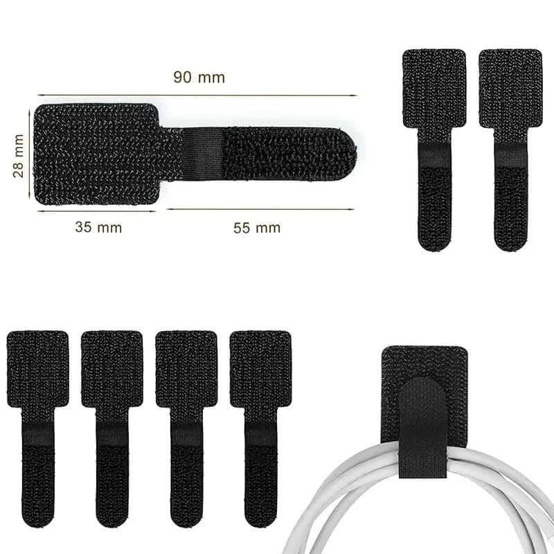 China China Reusable Cable Ties Fastening Wire Organizer Cord Rope Holder Self Adhesive Adjustable Cord Organizer Straps Desk Management