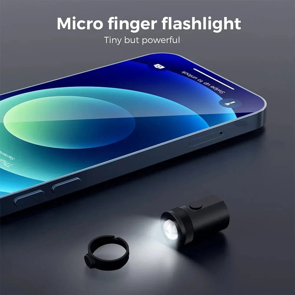 China China Ring Charge Light Flashlight Finger Light USB C Charge LED 360 Rotate Adjustable Ring Size Gadget Tool Camping Sport Night Beam Fishing Glove Lamp