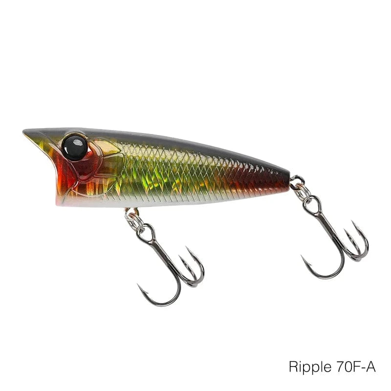 China China Ripple 70F-A / 70mm 2.75in 12g TSURINOYA 70mm 12g Fishing Lure Topwater Popper RIPPER 70F Long Casting Hard Bait Pike Bass Game Big Mouse Surface Model Wobble