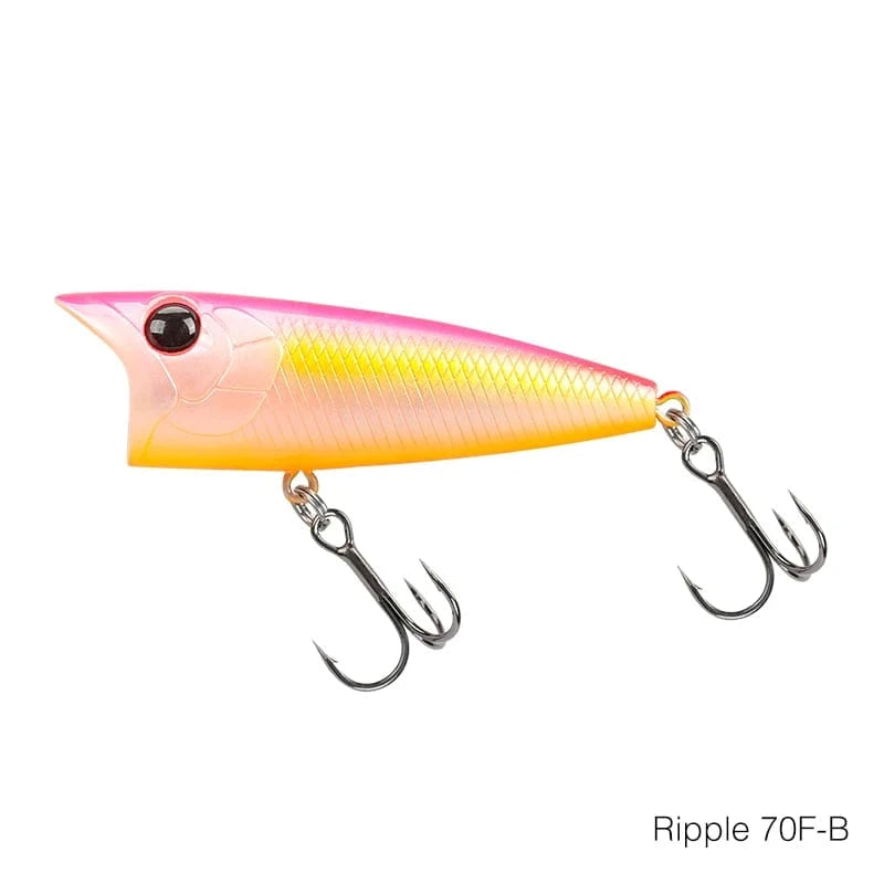 China China Ripple 70F-B / 70mm 2.75in 12g TSURINOYA 70mm 12g Fishing Lure Topwater Popper RIPPER 70F Long Casting Hard Bait Pike Bass Game Big Mouse Surface Model Wobble