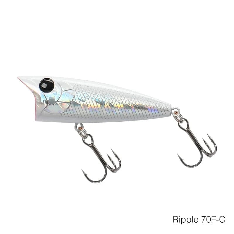 China China Ripple 70F-C / 70mm 2.75in 12g TSURINOYA 70mm 12g Fishing Lure Topwater Popper RIPPER 70F Long Casting Hard Bait Pike Bass Game Big Mouse Surface Model Wobble
