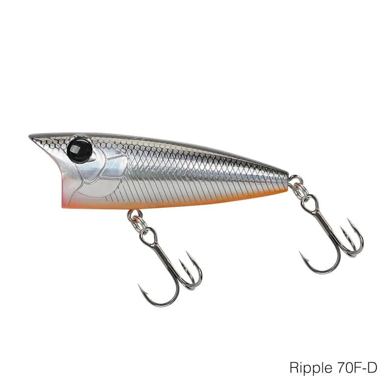 China China Ripple 70F-D / 70mm 2.75in 12g TSURINOYA 70mm 12g Fishing Lure Topwater Popper RIPPER 70F Long Casting Hard Bait Pike Bass Game Big Mouse Surface Model Wobble