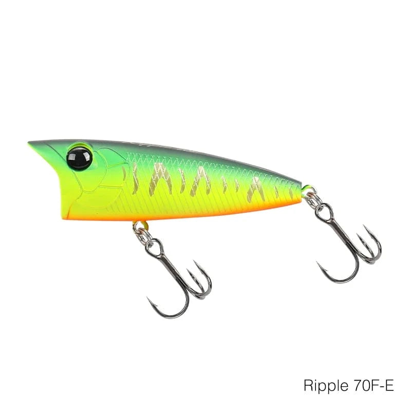 China China Ripple 70F-E / 70mm 2.75in 12g TSURINOYA 70mm 12g Fishing Lure Topwater Popper RIPPER 70F Long Casting Hard Bait Pike Bass Game Big Mouse Surface Model Wobble