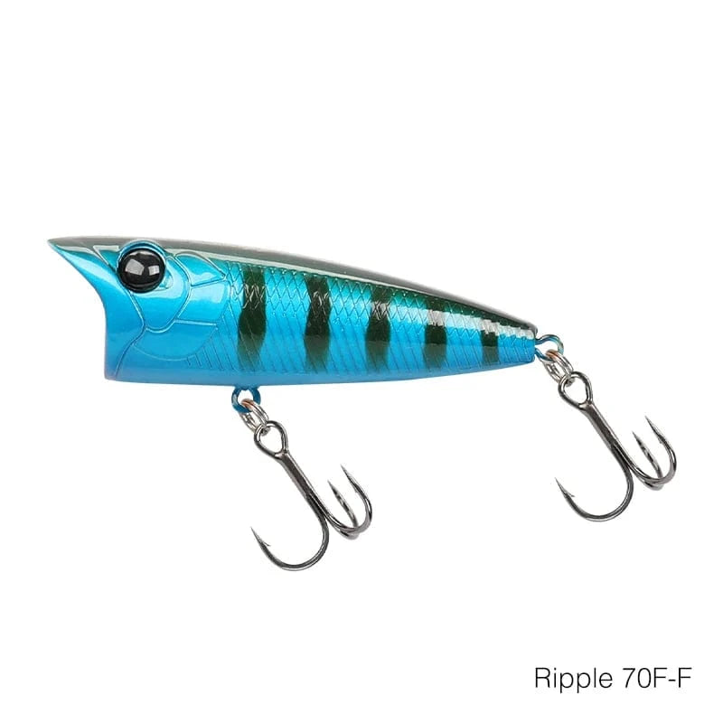 China China Ripple 70F-F / 70mm 2.75in 12g TSURINOYA 70mm 12g Fishing Lure Topwater Popper RIPPER 70F Long Casting Hard Bait Pike Bass Game Big Mouse Surface Model Wobble