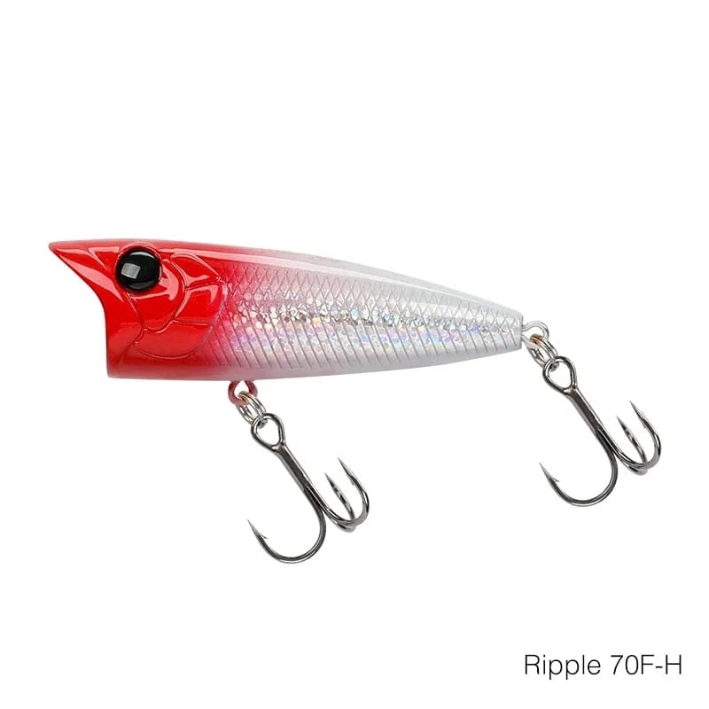 China China Ripple 70F-H / 70mm 2.75in 12g TSURINOYA 70mm 12g Fishing Lure Topwater Popper RIPPER 70F Long Casting Hard Bait Pike Bass Game Big Mouse Surface Model Wobble