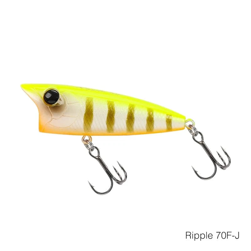 China China Ripple 70F-J / 70mm 2.75in 12g TSURINOYA 70mm 12g Fishing Lure Topwater Popper RIPPER 70F Long Casting Hard Bait Pike Bass Game Big Mouse Surface Model Wobble