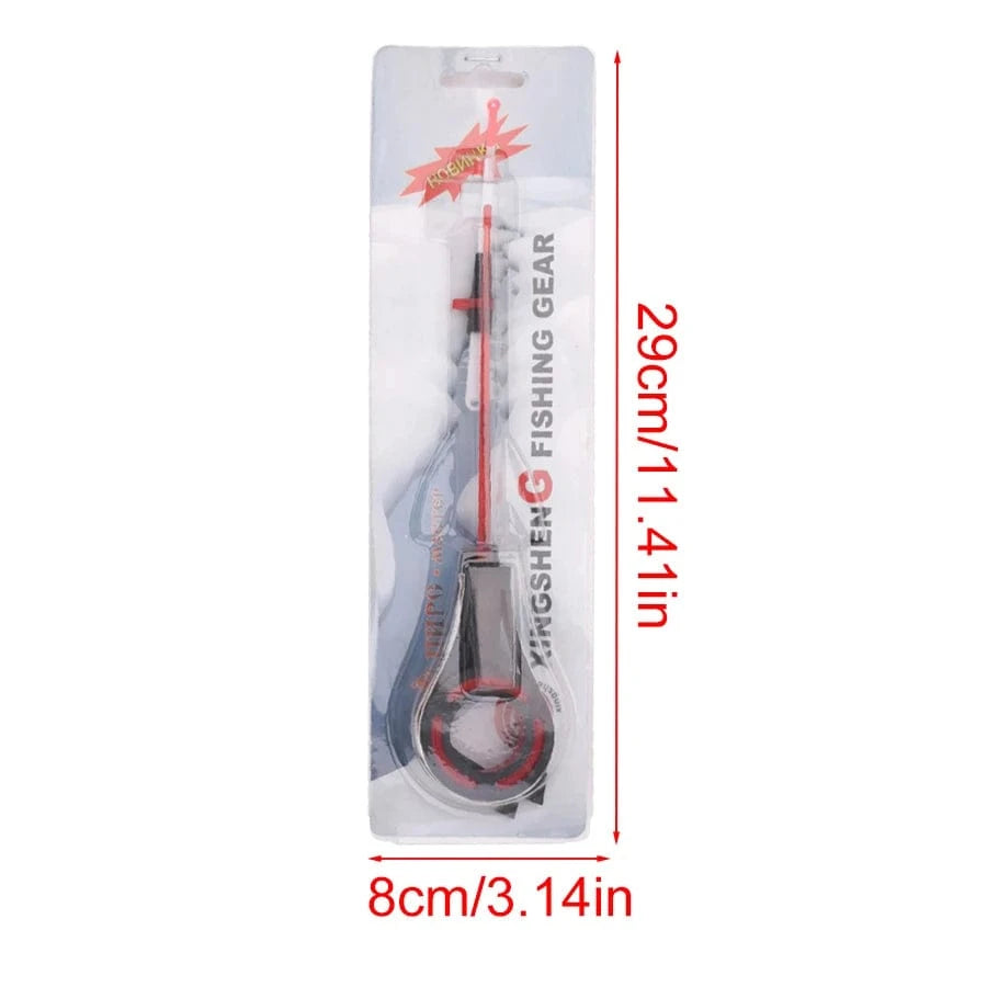 China China rod FISH KING 2 Section Mini Winter Fishing Rod Set Plastics Ice Fishing Spinning Rod Travel Bass Pike