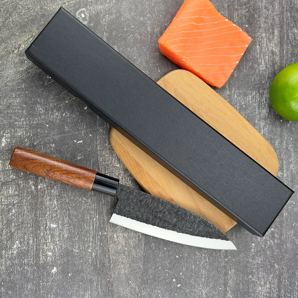 China China RZD Sushi Sashimi Knife Set Forged Steel Deba Fishing Fillet Knife Japanese Chefs Kitchen Kingfish Slicing Cutting Carving Tool