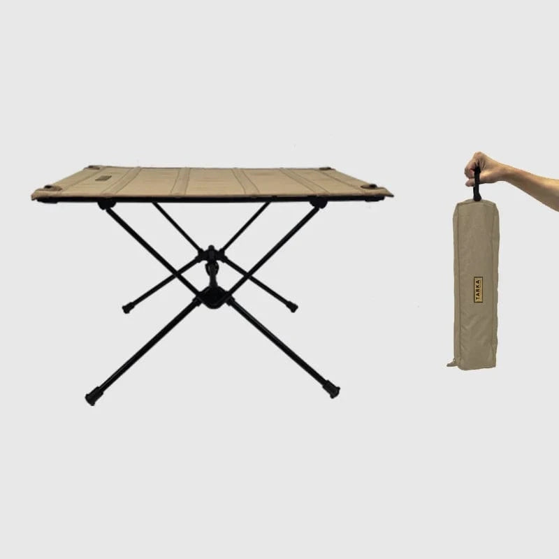 China China Sand colored TARKA Camping Oxford Fabric Table Folding Desk Lightweight Foldable Cloth Tables Outdoor Fishing Picnic Desk Camping Equipment