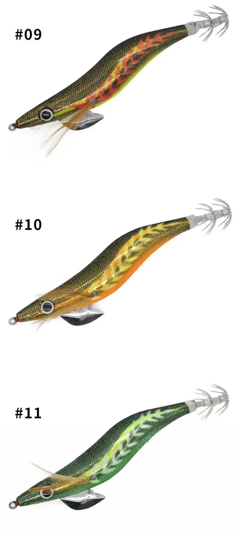 China China Sea.Yolo 15/19g Fishing Lure Luminous Squid Hook Octopus Cuttlefish Artificial Bait 3D EYE Wood Shrimp for Saltwater Freshwat