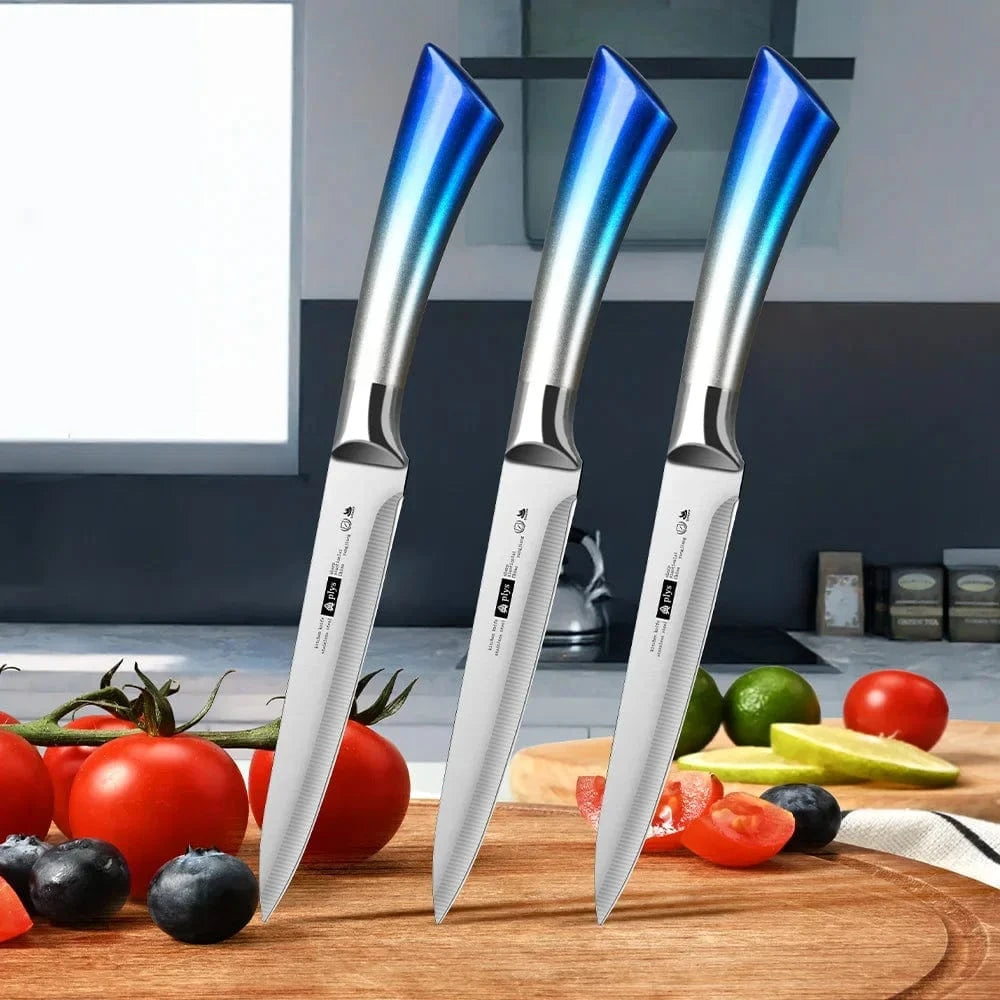 China China Seiko all-steel integrated knife with knife set - high-end kitchen knife - Gradual new fruit knife, sharp fruit - meat knife