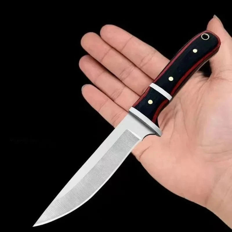 China China shuangpinhongheise 1pc, solid wood multi-use stainless steel fruit knife chef's knife meat knife cut steak knife