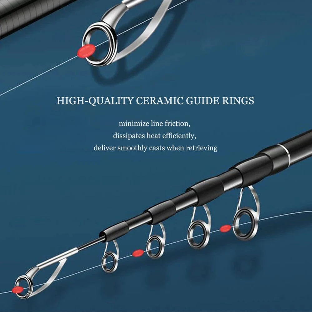China China SIECHI Carbon Fiber Spinning Rod Telescopic Fishing Rod 1.8M 2.1M 2.4M 2.7M Casting Lure Feeder Rod Super Hard Carp Fishing Pole