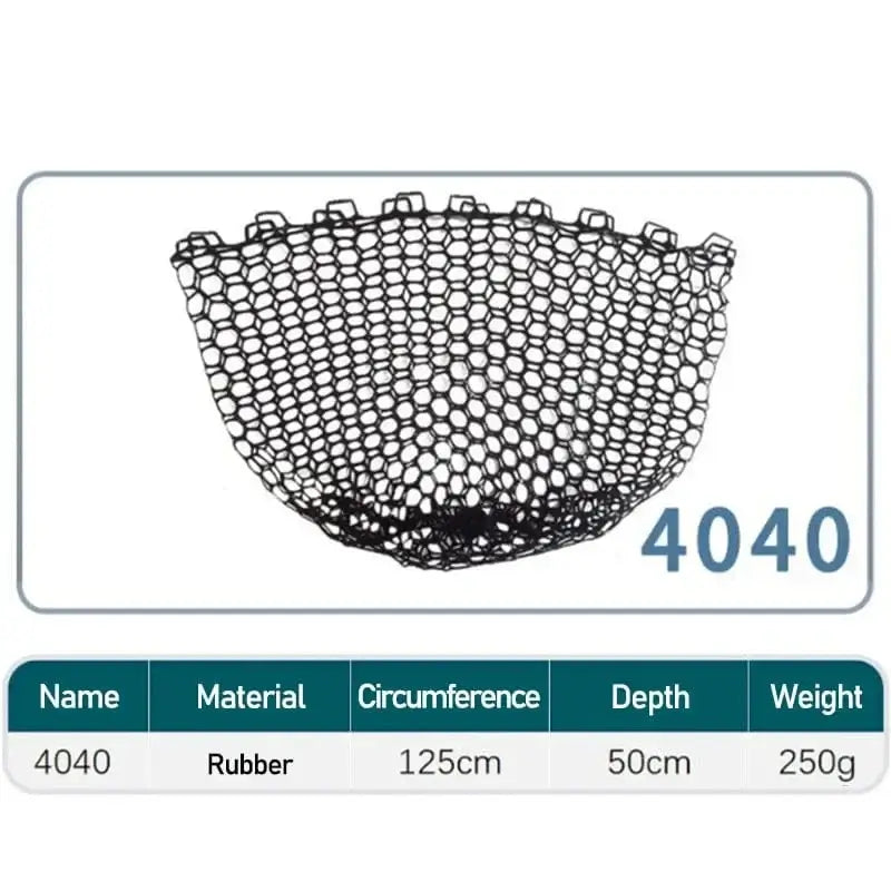 China China Silicone Fishing Net Head Durable Fly Fishing Replacement Mesh Net 30cm 50cm 60cm Depth Mesh Landing Net Fishing Accessory Tool