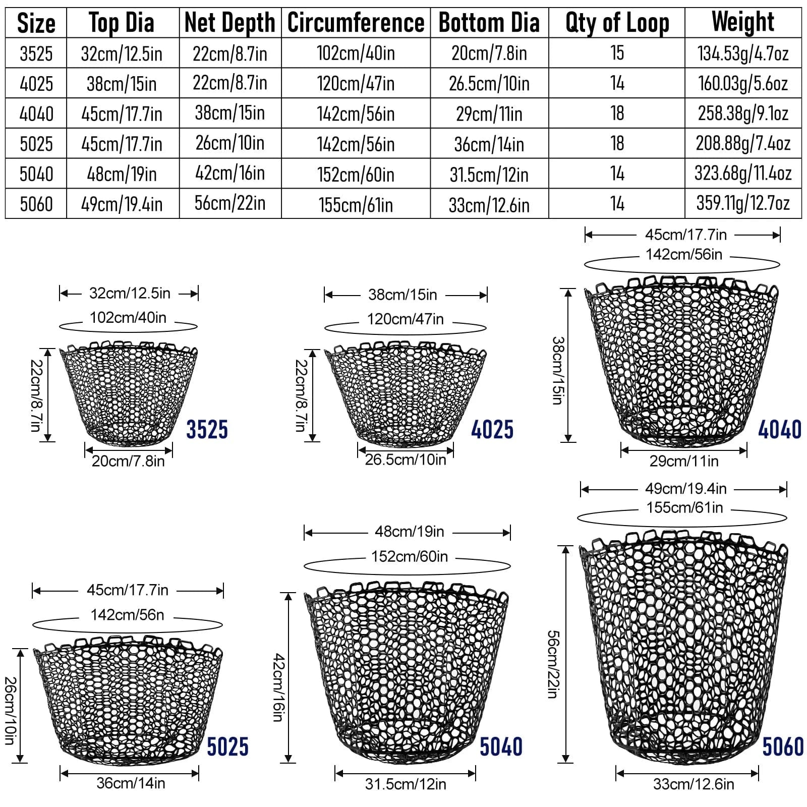 China China Silicone Fishing Net Head Durable Fly Fishing Replacement Mesh Net 30cm 50cm 60cm Depth Mesh Landing Net Fishing Accessory Tool