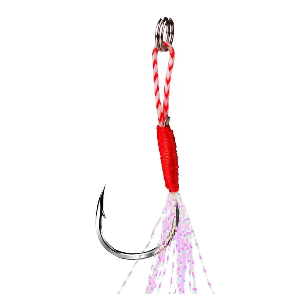 China China Silver single hook / 9  10pcs 10p fishing hook fixture with double pairs of hook spines, feather accessories, high carbon steel fishing bait, fishing supplies