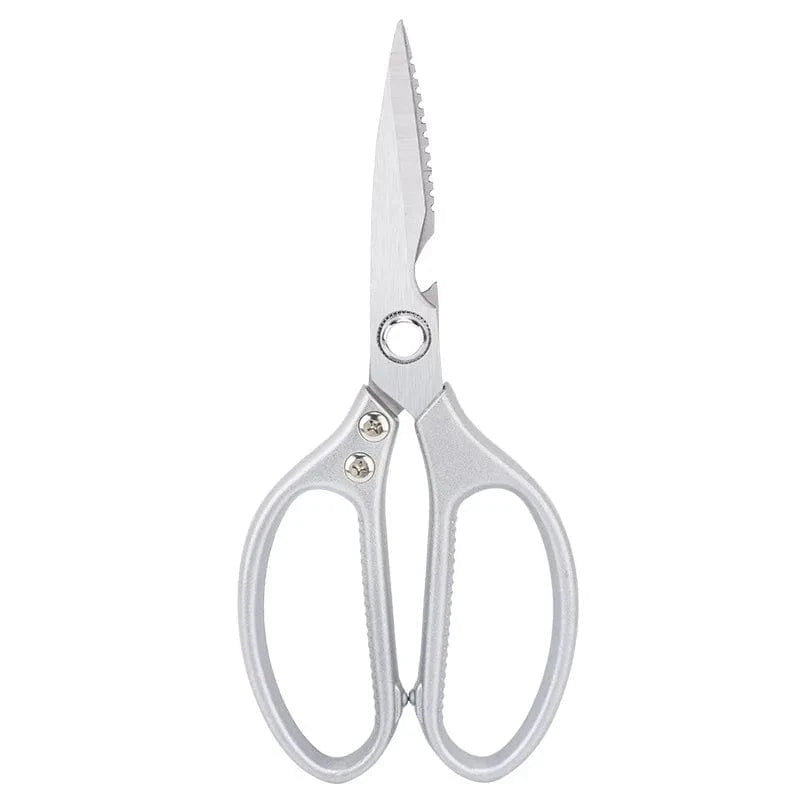 China China silver white / CHINA Kitchen Scissors Multifunctional Stainless Steel Food Scissors Chicken Bone Meat Fishing  Crab Greens Cutting Trimming Scissors